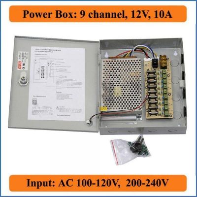 caja fuente de poder 12v 9 canales